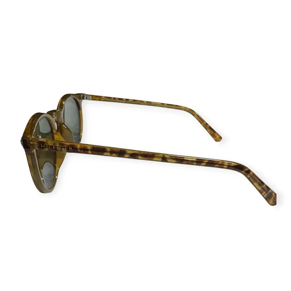 Tommy Hilfiger Biddy Round Sunglasses Havana Brown Green‎ Lenses 145mm